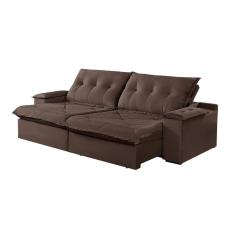 Sofá 4 Lugares Retrátil e Reclinável Martins M-163 Veludo