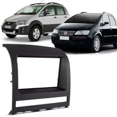Moldura Painel 2 Din Dvd Fiat Idea 2006 à 2011 Preto - Não aplica