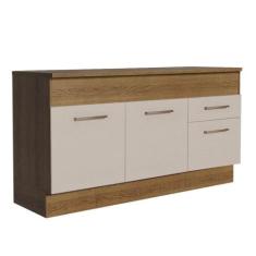Balcão de Pia Cozinha 150 cm 2 Portas e 2 Gavetas (Com Tampo) Rustic/C