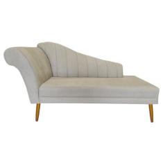 Recamier Divã Pés Palito Para Sala Cecilia 1.60cm Corano Bege -  INCAS