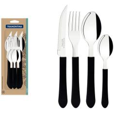 Faqueiro 12 Peças Leme Tramontina Preto