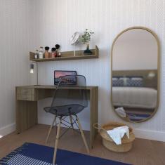 Escrivaninha 2 Gavetas com Prateleira Suspensa Helen Bramov