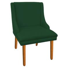 Kit 6 Cadeiras de Jantar Suede Pés Palito Verde