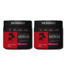 Kit com 2 Pré treino Hórus 2g Beta Alanina 300g Sabores Max Titanium, 
