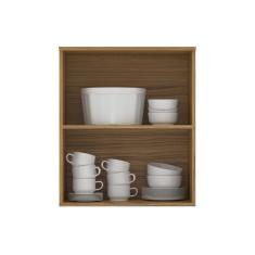 Armário Aéreo 2 Portas Ipê Cozinha Concept Prime Ipê