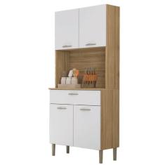 Armário de Cozinha Completa 4 Portas 1 Gaveta Cris Kit's Paraná