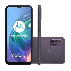 Smartphone Motorola Moto G10 64Gb Cinza Aurora 4G Tela 6.5” Câmera Tripla 48Mp Selfie 8Mp Android 11