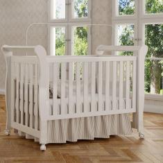 Berço Americano com Colchão Xodó Cor Branco Acetinado - Fiorello