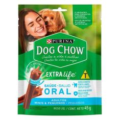 Petisco Nestlé Purina Dog Chow Oral Extra Life Cães Adultos Raças Mini