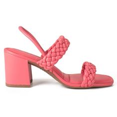 Sandália Salto Bloco Feminina Dakota Rosa