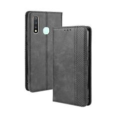 Capa para VIVO Y5S, capa flip carteira de couro para VIVO Y5S, capa magnética retrô para celular, capa carteira de telefone com compartimentos para cartões