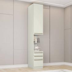 Guarda-Roupa Solteiro Modulado 1 Porta 3 Gavetas Areia - Henn