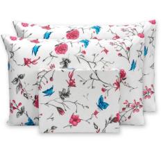 Jogo De Lençol Queen 3 Peças Com Elástico Estampado 180 Fios - Rafalor