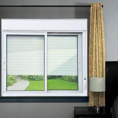 Janela Elite 2 Folhas Moveis com Persiana Integrada 100 X 120 Vidro Li