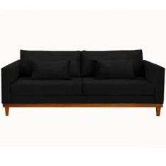 Sofá Chesterfield London 1,80 - Suede Preto /  Decoracao , Sala estar,