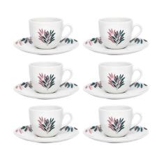 Conjunto De 6 Xícaras Grandes 200 Ml Com Pires Coup Selva