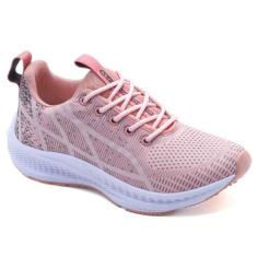 Tênis Feminino Caminhada Academia Macio Leve Malhar Top - Dix, Nude, 3