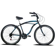 Bicicleta Caiçara Beach Aro 29 18v (Preto/Azul)