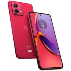 Smartphone Motorola Moto G84 5G Viva Magenta com Vegan Leather 256GB, 8GB + 8GB RAM Boost, Tela de 6.5" e Processador Snapdragon 695