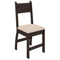Conjunto Com 2 Cadeiras Para Sala De Jantar Milano Amendoa Savana Poliman Móveis