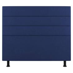 Cabeceira Cama Box Casal Queen Size Malik 160cm Suede Azul - Abmaza