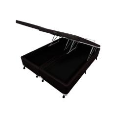Cama Box Baú Castor King Corano Preto 193x203x35cm