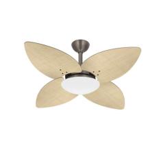 Ventilador Teto Bronze 4 Pás Palha Turbo Winds Ventax 220V, 220V