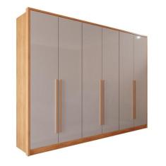 Guarda Roupa 100% MDF 6 Portas 5 Gavetas Moscou - Mais Móveis, CINAMOM