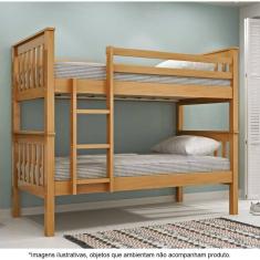 Beliche Solteiro Em Madeira Maciça Com Escada Paris Mel -Straub Web