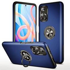 SORAKA Capa para Xiaomi POCO M4 Pro 5G com suporte de anel invisível e placa de metal para montagem magnética em carro Capa rígida para PC Capa Xiaomi POCO M4 Pro 5G Capa