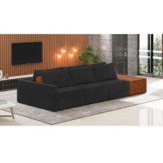 Sofá Ilha 3 Lugares Living 402cm Modulado para Sala Lary Veludo K01 - 