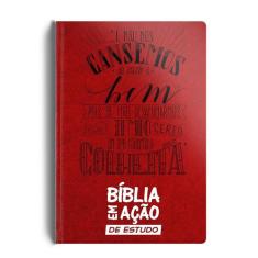 Bíblia Em Ação De Estudo - Capa Vermelha Luxo