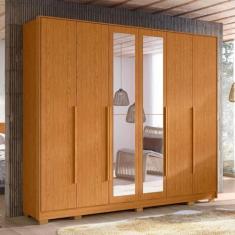 Guarda Roupa Casal com Espelho 6 Portas 6 Gavetas Fascínio Albatroz Móveis Cinamomo