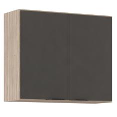 Armário Aéreo para Cozinha Firenze 2 Portas Avena Grafito - Demóbile