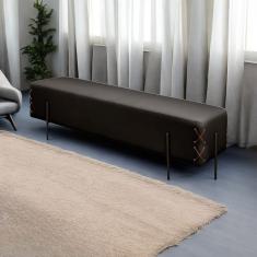 Recamier Banco Luxo Eros Sala de Estar Preto