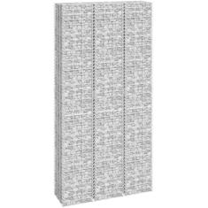 Camas elevadas Gabion 3 peças 30x30x50 cm Ferro, cestos Gabion, gaiolas Gabion metálicas para pedras, conjunto de divisórias de parede para decoração de jardim Jardim e exterior, 30 x 30 x 5