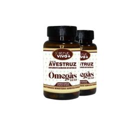 2x oleo de avestruz 60caps 1.000mg  strut omega 3 6 7 9 - Genuinamente