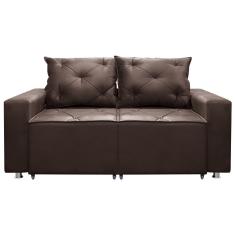Sofá 2 Lugares Retrátil Bariloche Suede Shop Das Cabeceiras Café