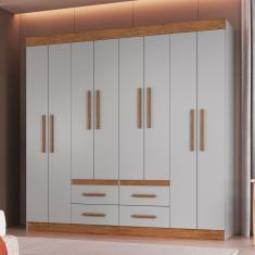 Guarda Roupa 8 Portas 4 Gavetas Las Vegas Lunar-nogueira