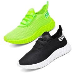 Tênis Feminino Running Esporte Confortável Corrida Kit 2-Feminino