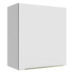 Armário Aéreo Madesa Lux 60 cm 1 Porta - Branco/Branco Veludo