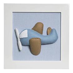 Quadro Decorativo Avião Quarto Bebê Infantil Menino