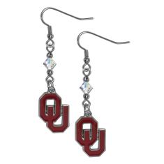 Brincos pendentes de cristal Siskiyou NCAA, Branco