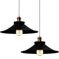 Kit 2 Pendentes Industrial 38 Cm Vintage Retro Nordic Loft