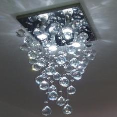 Lustre De Cristal Para Sala,quarto Com 60cm De Altura ,base D