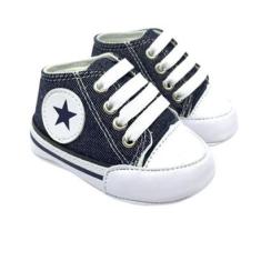 Tênis Infantil Bebê Menino Cano Alto Dia a Dia Cadarço-Masculino
