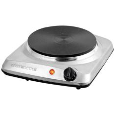 Cooktop Elétrico de Bancada com 1 Queimador e 5 Níveis de Temperatura, 110V 1000W, Ovente, Prata
