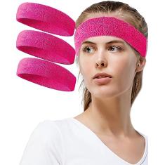 Tanluhu Bandanas esportivas para malhar, exercícios, tênis, basquete, corrida – Faixa de cabeça de algodão atlética de tecido felpudo para homens e mulheres
