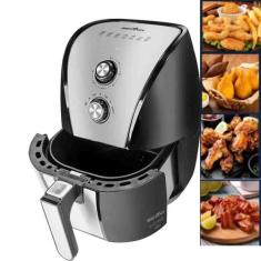 Fritadeira eletrica sem oleo air fryer britania 5 l 110v, Preto, 110V