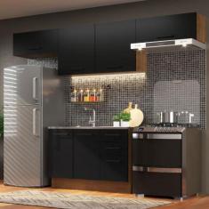 Cozinha Compacta Madesa Agata 280002 com Armário e Balcão - Rustic/Pre